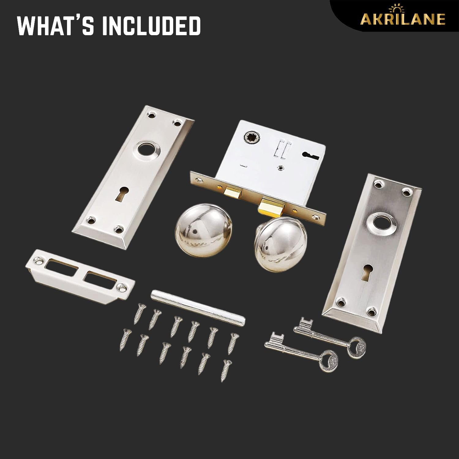 Amazon | AKRILANE ほぞ穴ロックセット インテリアドア アンティーク